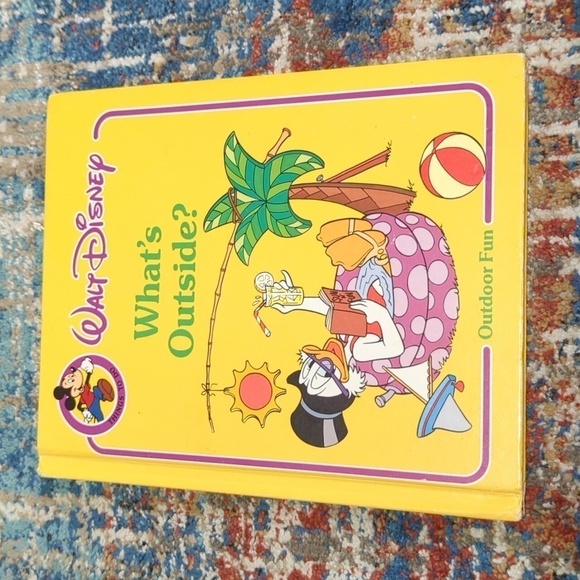 Walt Disney What's Outside, Outdoor Fun Hardback Book 1985 - Picture 1 of 8